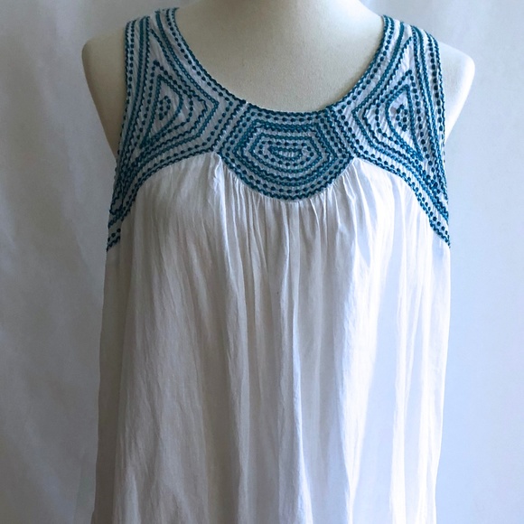 white gauze sundress